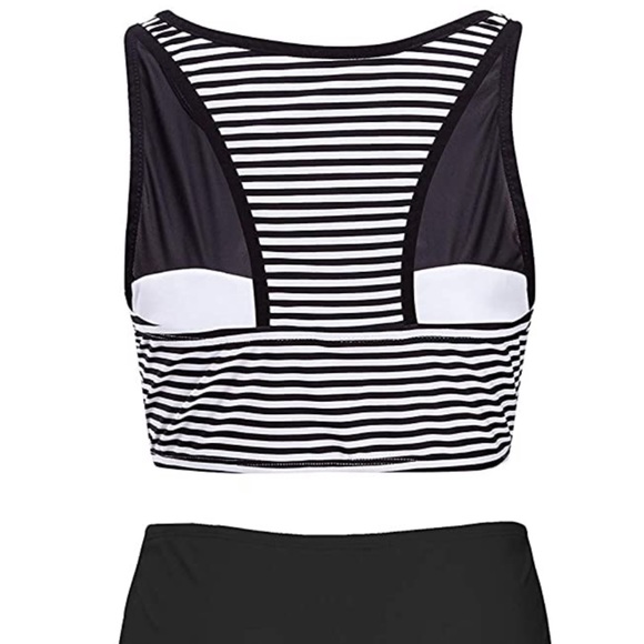 New Style💕Retro High Waisted Bikini in Black - Picture 2 of 5